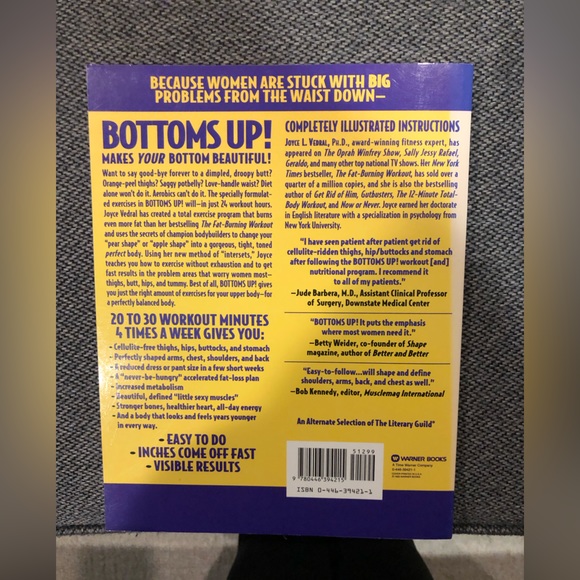 Bottoms Up! Paperback Book by Joyce Vedral - Picture 2 of 2